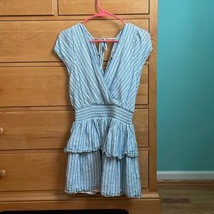 Light Blue Striped Sundress